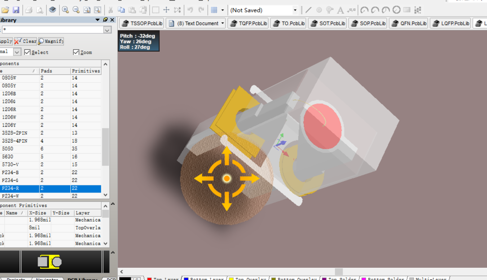 LED灯封装Altium Designer AD PCB封装库2D3D元件库文件