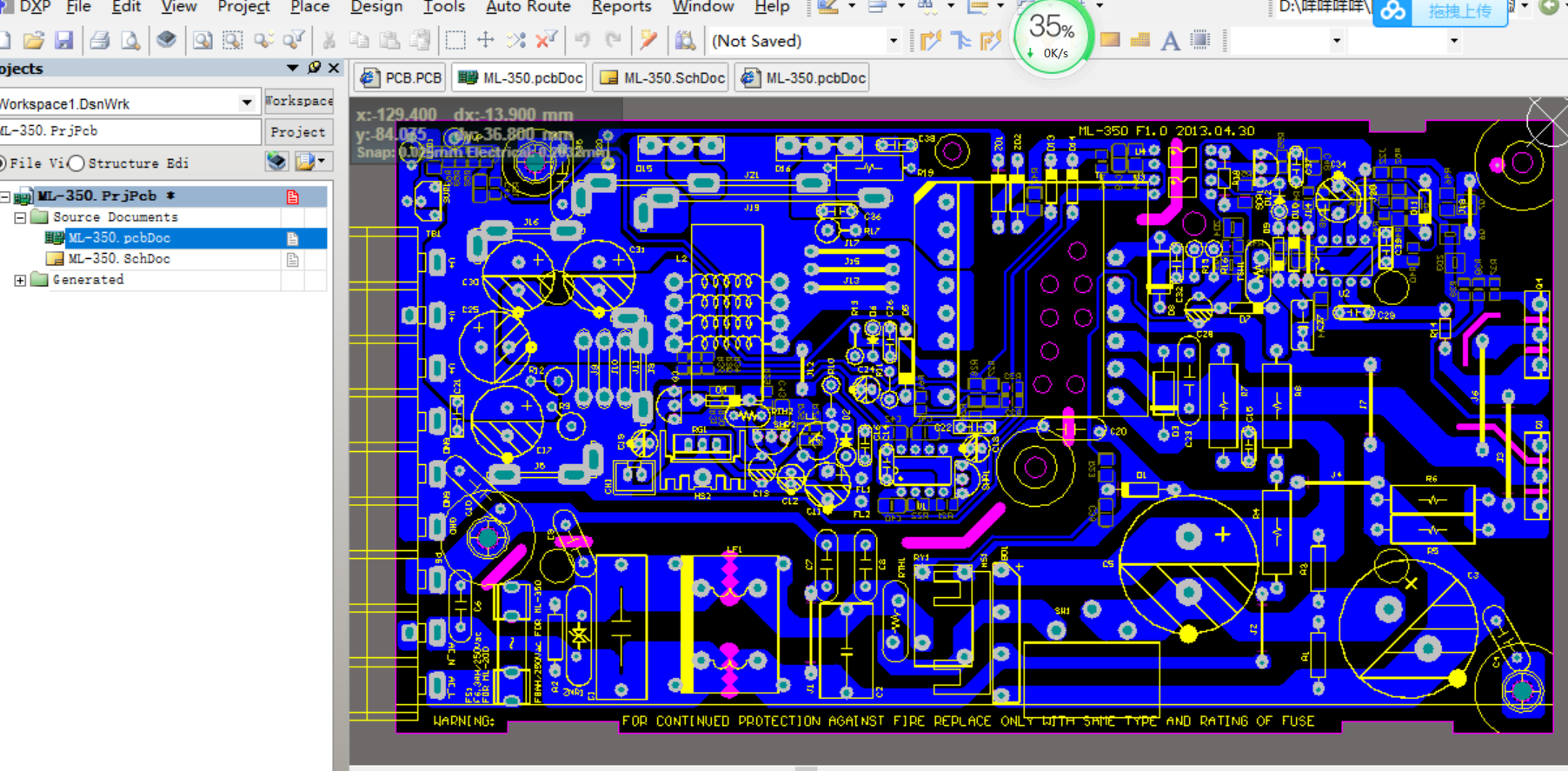 ALTIUM AD设计24V 350W开关电源原理图+PCB工程文件+BOM