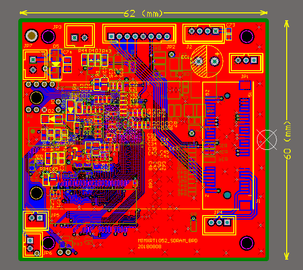 I.MX RT1052+SIM7600CE-PCIE板AD版硬件原理图+PCB(4层) 文件