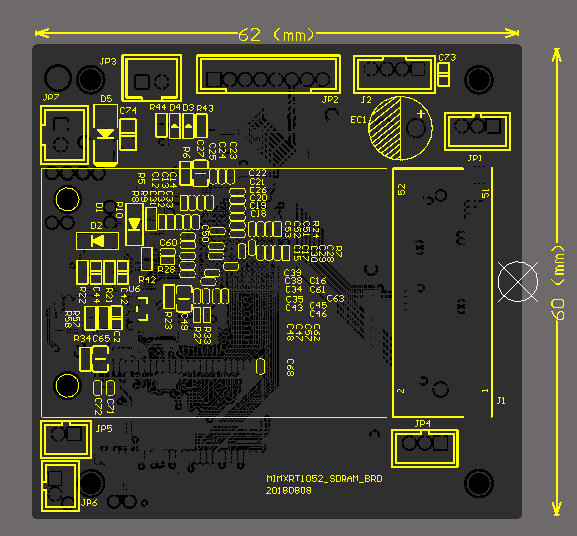 I.MX RT1052+SIM7600CE-PCIE板AD版硬件原理图+PCB(4层) 文件