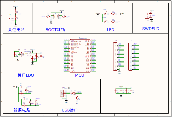 STM32F103C8T6单片机最小系统AD版（原理图 PCB）