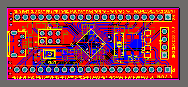 STM32F103C8T6单片机最小系统AD版（原理图 PCB）