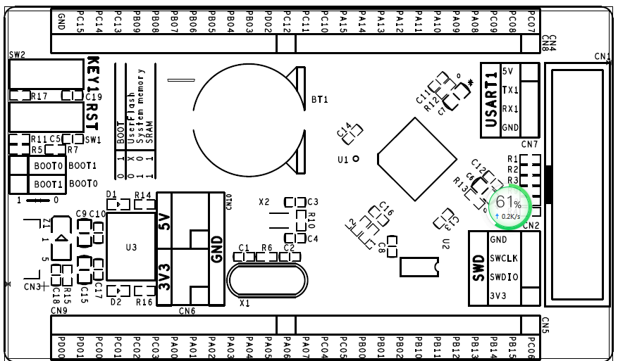 ST-M3-LITE-STM32F105RB最小系统原理图+测试程序