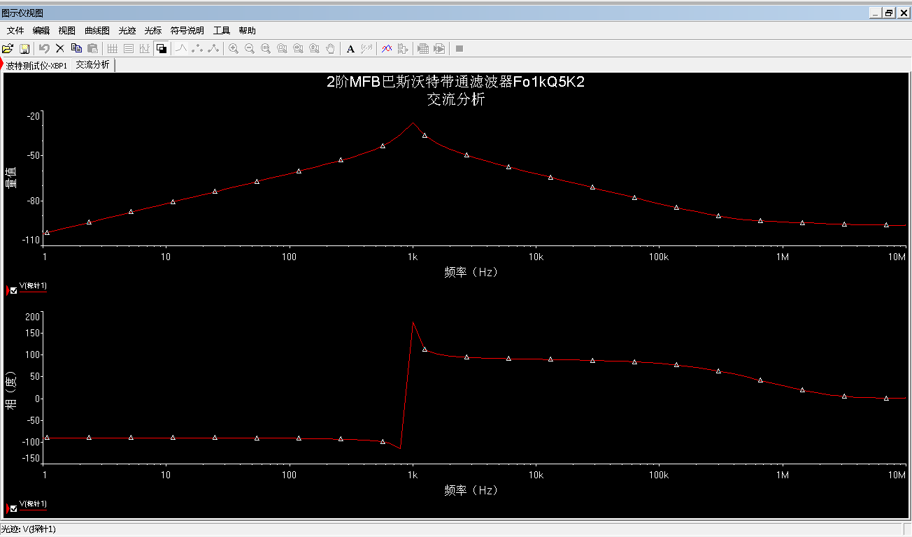 有源滤波器精确设计手册第107页2阶MFB巴特沃斯带通滤波器例子的计算