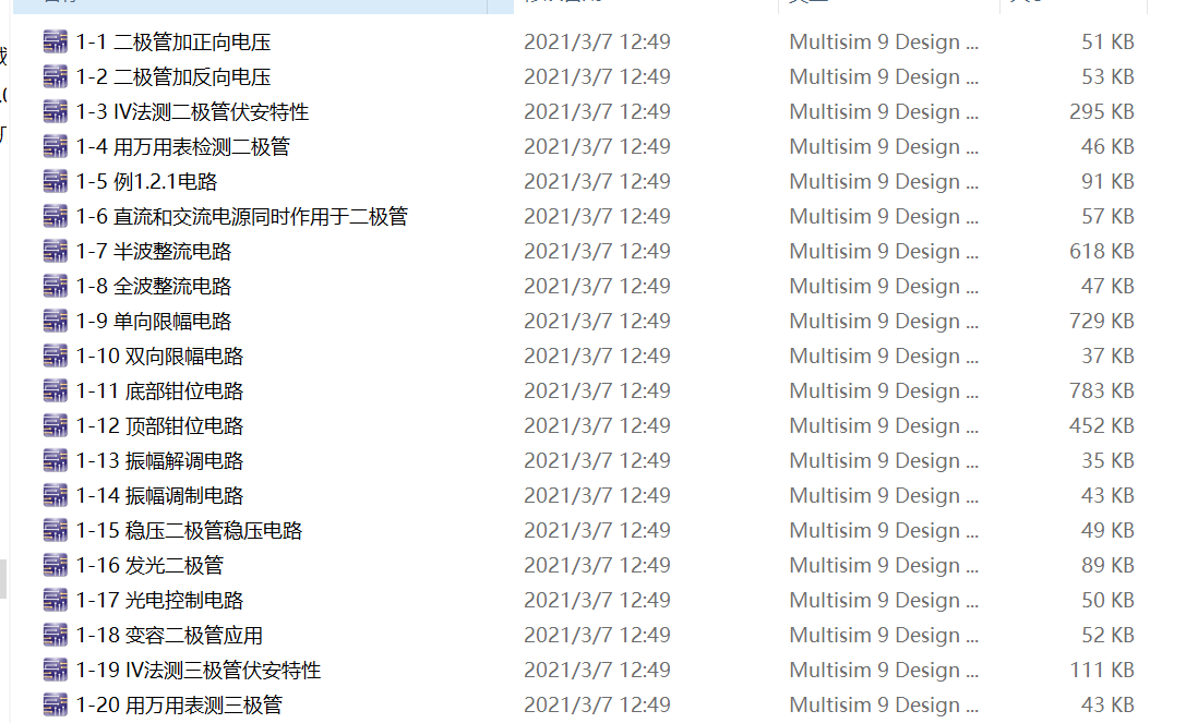 模拟电子Multisim仿真电路仿真实验150例Multisim工程源码