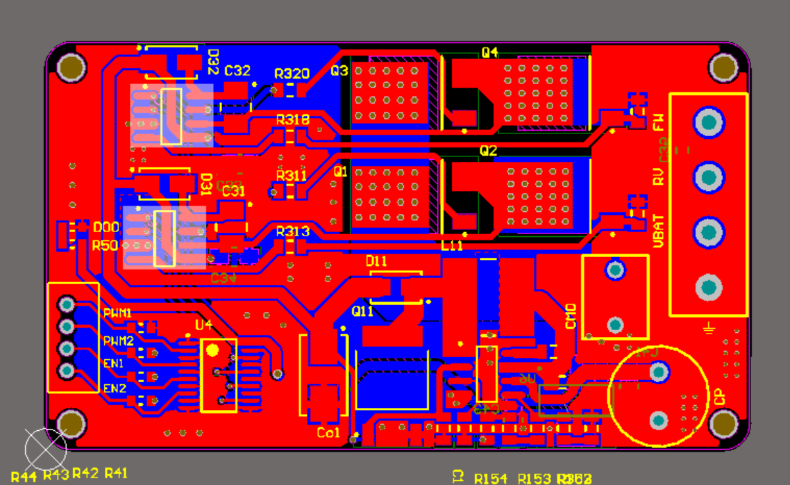 MC34063AD+IRS2184 DC_Motor电机驱动板ALTIUM设计硬件原理图+PCB文件