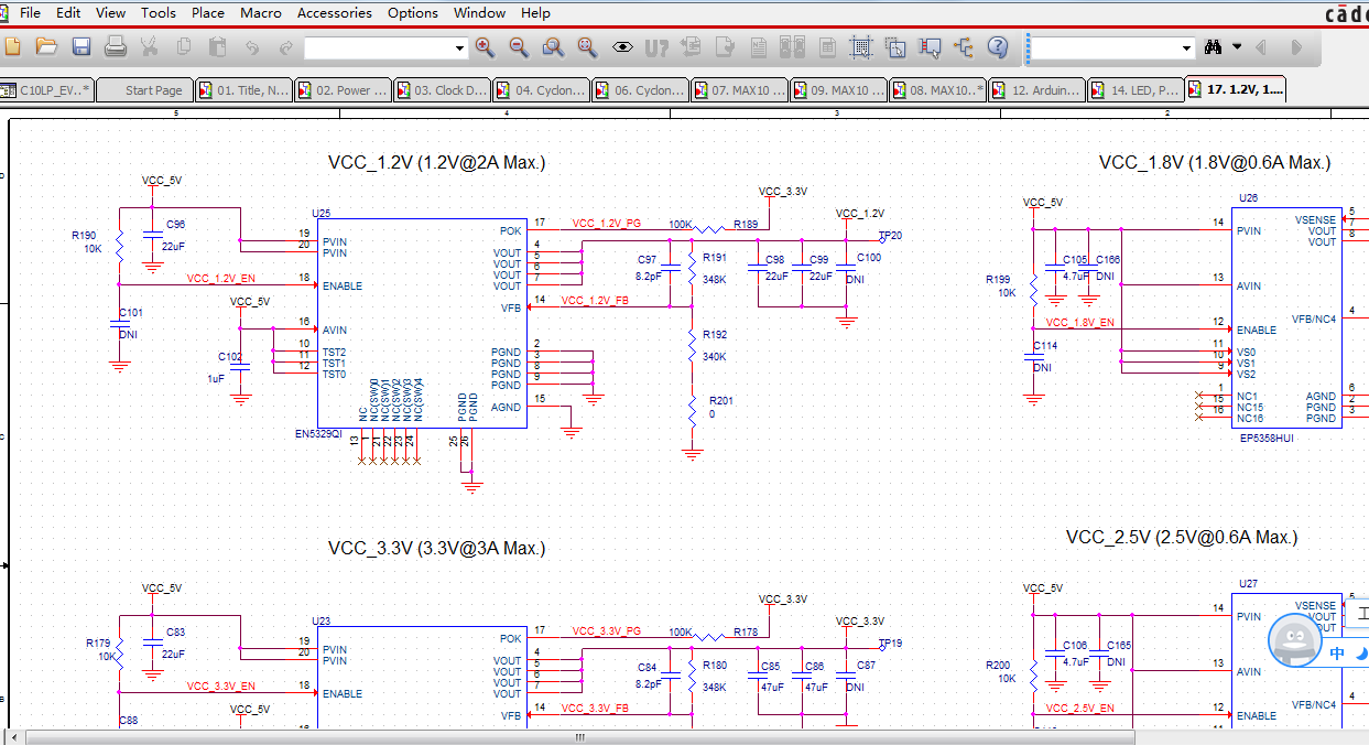 cyclone10lp_10cl025+MAX10 10M08 FPGA开发板硬件原理图+PCB文件